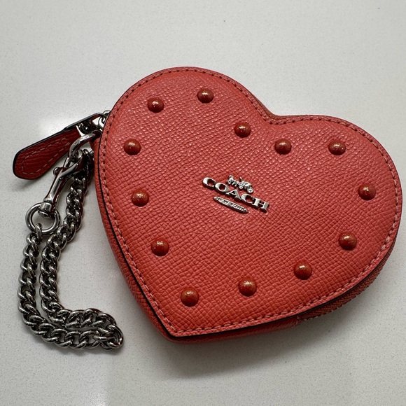 Coach Heart Coin Pouch/Bag Charm/Wristlet - Picture 1 of 8